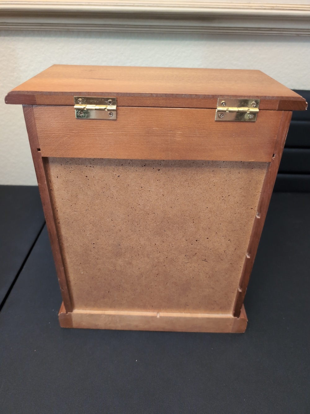 Wood Finish Jewelry Armoire with Glass Door - Brown - Picture 12 of 14